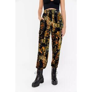 Urban Outfitters Penelope Velvet Jogger Pants Cargo Baggy Womens X-Small Velour